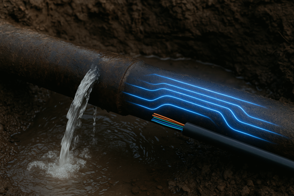 Aplicação de fibra óptica distribuída para identificar vazamentos em tempo real nas redes de água